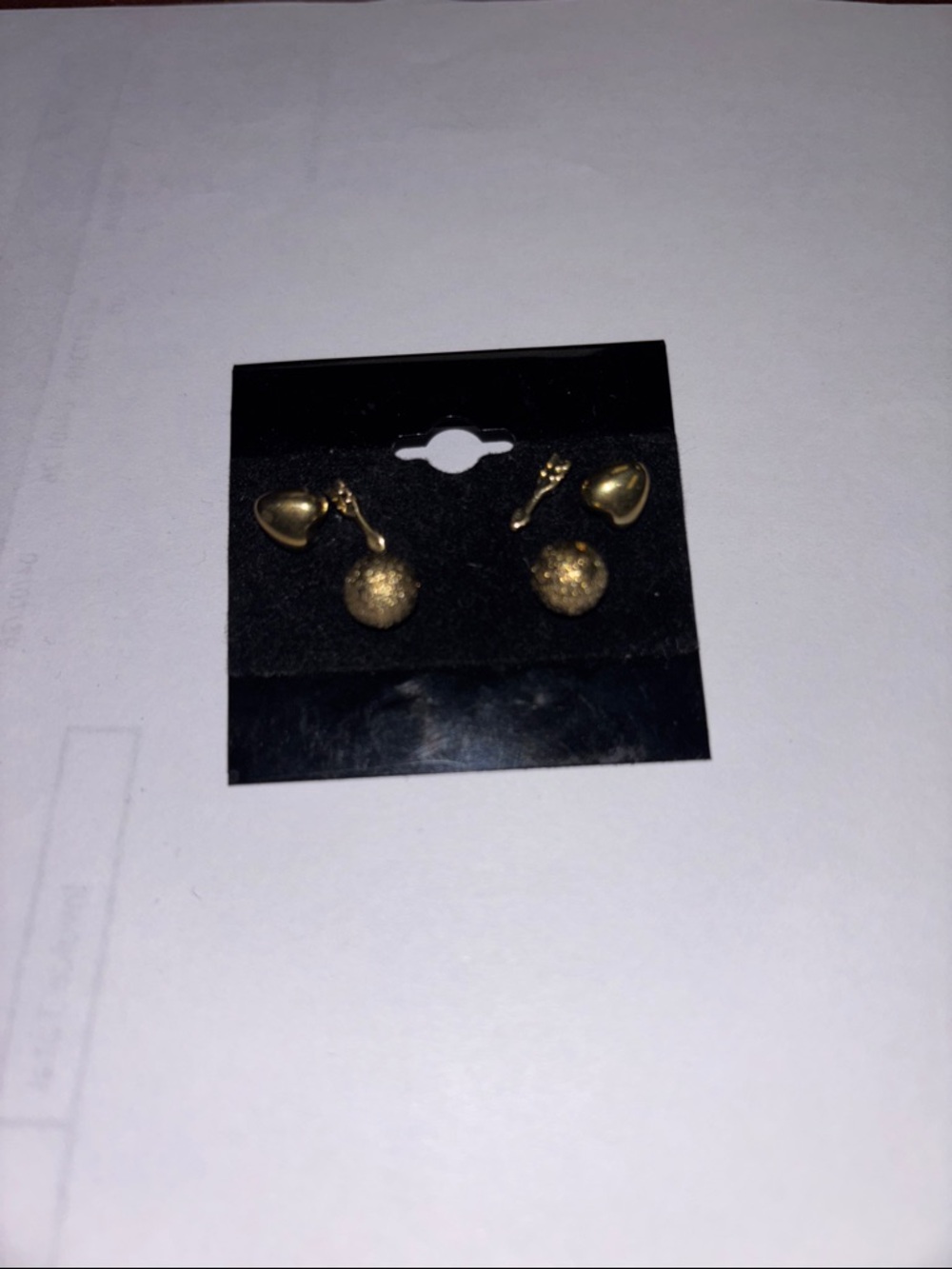 Gold Tone Textured Drop Earrings - Women Jewelry